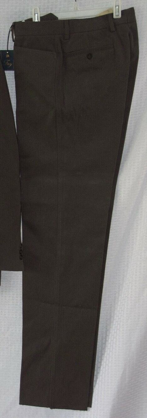 FAY Men's Gray Cotton Stretch Slacks Trousers Pants Size 46 Big & Tall
